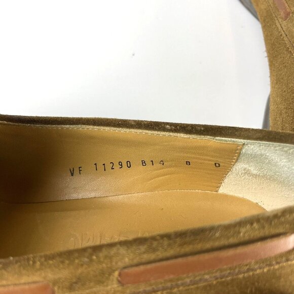 Salvatore Ferragamo Loafers‎ Men's 8 D Kiltie Tassel Brown Suede Leather Italy - Picture 6 of 8